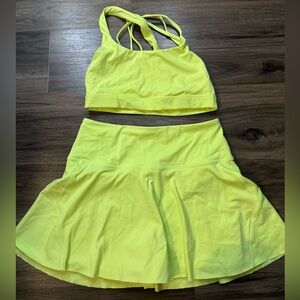 Athleta Tennis Skirt and Bra Set